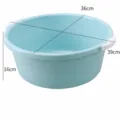 Large plastic washbasin for household use, thickened design, ideal for washing clothes or feet. - Large Nordic Blue (Suitable for Foot Bath / Laundry)