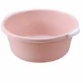 Pink plastic household washing basin with white handles, durable and thick laundry tub. - Large Nordic Pink (Suitable for Face Washing)