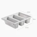 Plastic shoe box organizer storage container multi-compartment space saving gray 1pc - 1 Piece/Pack / Gray
