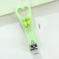Cortauñas de trébol verde lindo mini herramienta de manicura portátil para cuidado uñas. - Corazón Verde Claro Trébol