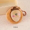 Cute plush coin purse mini cartoon key chain portable storage bag cream style variant SKU - Carrot
