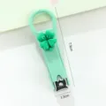 Cortauñas de trébol verde lindo dibujo animado portátil herramienta de manicura - Aro Grande Verde Trébol