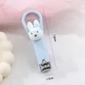 Simpatico tagliaunghie pieghevole a forma di coniglio blu portatile strumento manicure SKU - Coniglietto blu con occhiali