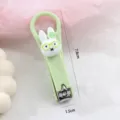 Niedlicher Cartoon Hase Klappbarer Nagelknipser, tragbar macaron grün anti-spritzer Nagelzange. - Grüner Hase mit Brille
