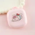 Brosse a cheveux pliable portable miroir rose design de lapin de dessin anime mignon format - Lapin