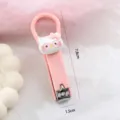 Süßer Cartoon Katze Klapp Nagelknipser tragbarer pinker Nagelzwicke mit Anhänger Design. - Kleine Katze - Rosa Griff