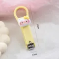 Süsser Cartoon Katze klappbarer Nagelknipser gelb tragbar Anti-Spritzer Nagelzange Alltag - Gelber Griff - Kätzchen