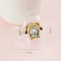Cute cartoon bear design transparent hair claw clip portable mini size daily accessory styling - Xiaopa