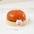Cute cartoon bear service bell desktop call bell interactive game bell with size 6.4x4.3cm. - Glasses Bear
