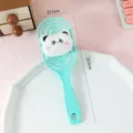 Süße Cartoon Plüsch Panda Hohlhaarbürste, mintgrüne Massage Styling Haarbürste für den Alltag. - Kleiner Panda Haarkamm