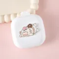 Brosse a cheveux carree pliante portable avec miroir et peigne de massage dessin anime - Agneau
