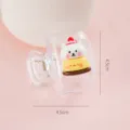 Transparent cute cartoon bear hair claw clip portable mini mini claw clamp for daily styling - Cake Bear