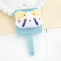 Draagbare schattige kat handmake spiegel en kam set, compact ontwerp voor dagelijks gebruik. - Huilend katje / Blauw