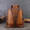 Gynaikeia dermatini sakoplati megali xoritikotita vintage casual stilati tsanta scholeio - Κίτρινο Καφέ