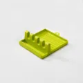 Kitchen utensil rest spoon holder spatula rack green plastic storage organizer for cooking. - Green