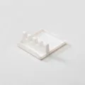 White Kitchen Utensil Holder Spatula Rest Spoon Stand 14.5x13cm New Design Home. - White