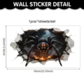 Pegatina de pared de araña de terror de Halloween 3D, decoración de PVC para fiesta. - 32*56CM
