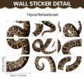 Halloween spaventoso pitone adesivo murale PVC decorazione finestra in vetro set 14pz - 20x30cm 9 Fogli / Multicolore