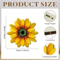 Sunflower wood wall art hanging decoration with 3D eye design 28x30cm home decor - Sunflower Eye Style (Y26Y90279_Q) / 28x30cm