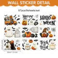 Halloween window stickers set 9 sheets 67 pcs ghost pumpkin bats wall decals home party decor - Classic Festival Elements (9 Sheets) / 20x30cm