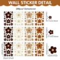 Bohemian flower wall stickers self-adhesive PVC daisy decals for girl bedroom decor 12 sheets - Flower Topper Set Type 2 / 12 Sheets