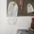 Hanging storage bag breathable mesh multi-functional organizer for wardrobe and door back use. - Single Layer