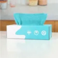 Teal pull out kitchen dishcloth disposable cleaning rag absorbent paper towel box style - 20*20cm (Boxed) / Blue