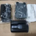 Wall-mounted remote control holder punch-free storage box for air conditioner TV and phone - 10*6*4 / Black