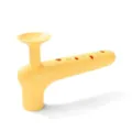 Yellow silicone door handle cover anti-collision protector for bedroom room safety and quiet use. - Yellow