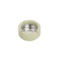 Round household ashtray with pale green exterior and metal inner lining for daily use. - Round / Green