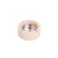 Modern pink round ashtray with stainless steel inner liner for home desktop decoration. - Round / Pink