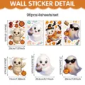 Halloween schattige geest raamstickers set 96stuks 4 vellen griezelige wanddecoratie - Zelfklevende Mummie Geest (UV26Y80676T_T) / 4 stuks