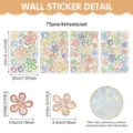 Summer ocean bubble glass window sticker PVC static cling floral laser sticker sets - 20*30cm*4 Sheets / Holographic Multicolor