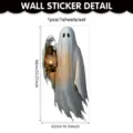 Halloween weisser Geist Wandaufkleber Detail 84x42cm PVC selbstklebend Zimmer Wand Deko - 42x84cm (1 Blatt/Packung) / Geist-Laternen-Stil (UV26Y80607T_R) / Statischer Aufkleber
