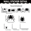 Esquema de dimensiones detallado que muestra las partes del adhesivo de pared de araña. - 90*30cm*2 Hojas
