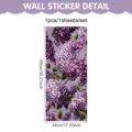Purple lilac wall sticker home decor floral window decal 100x44cm for living room bedroom - Purple Lilac (UV26Y80493S_R) / 44*100cm*1 Sheet