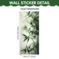 Bamboo wall sticker detail, 100x44cm waterproof decorative sticker for home living room glass window. - Chinese Ink Bamboo (UV26Y80506S_R) / 44*100cm*1 Sheet