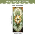 Détail de sticker pour fenêtre en vitrail style Tiffany, film de verre texturé. - Style Vitrail Coloré Rétro (UV26Y80421S_R) / 100x40cm Feuille Unique
