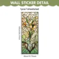 Vue detaillee de l'autocollant mural de fenetre en vitrail style Tiffany vintage 100x40cm - Style Portrait Classique (UV26Y80424S_R) / 100x40cm Feuille Unique
