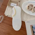 Calcetines invisibles de algodón cómodos y transpirables de boca baja para mujer, estilo diario. - Puño amarillo crema