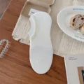 Calcetines invisibles blancos para mujer, diseño de malla transpirable, primavera y verano. - Puño beige