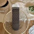 Calcetines apilados de lunares marrones vintage para mujer, algodón suave y cómodo - Lunares Café