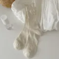 Japanese sweet bow lace mid-tube socks, soft ribbed cotton long socks daily wear. - Lace Bow