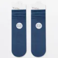 Blue slouch socks women summer thin breathable cotton crew socks daily casual wear - One Size / Denim Blue