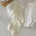 White lace ruffle bow mid-calf socks sweet Japanese style JK cute fashion hosiery - Heel Ribbon