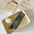 Classic dark gray ribbed cotton mid-calf socks for women, comfortable daily casual wear style. - One Size / Dark Gray