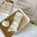 Women's white ribbed mid-tube socks, casual breathable cotton socks for spring and summer daily wear. - One Size / Off-White
