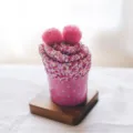 Coral fleece cupcake socks pink polka dot design cute fuzzy floor socks for women gift variant - Rose Red & White