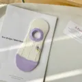 Vrouwen zomer dunne lage boot sokken anti-slip onzichtbaar mesh schattige borduurwerk - Eén maat / MG211 lichtpaars