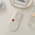 Dames zomer dunne witte voetjes sokken met schattige rode smiley borduursel ademend - Eén maat / PS205 bruinrood